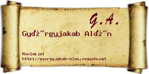 Györgyjakab Alán névjegykártya